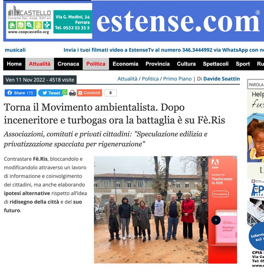 Ambientalisti contro Feris