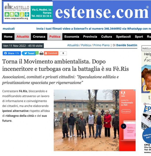 Ambientalisti contro Feris